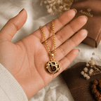 Om Rudraksha Pendant With Gold-Plated Chain
