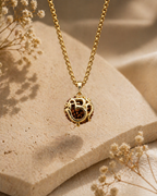 Om Rudraksha Pendant With Gold-Plated Chain